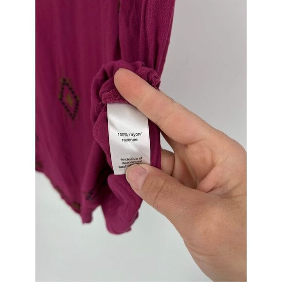 Maurice’s beaded embellished purple tank top‎ size 1 Large wine burgundy - Picture 3 of 7